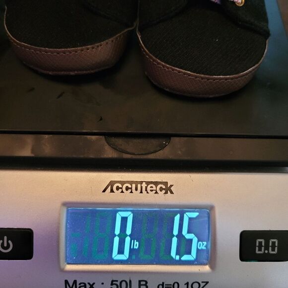 Carter's Size 1 (0-3m) Black & Red Baby Walker Shoes Slip-On Comfort NWT - Picture 3 of 3